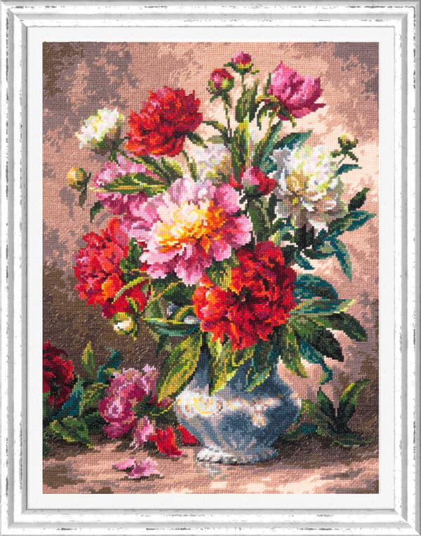 Broderikit Magic Needle "Pæon" 28x35 cm