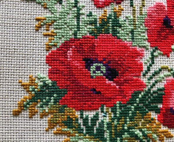 Broderikit Riolis "Vild valmue" 21x30 cm