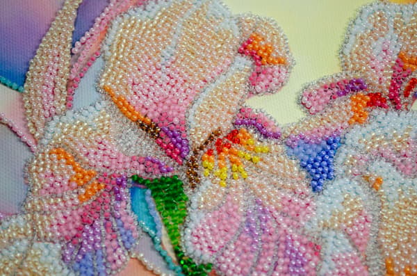 Perlebroderi Abris Art "Blomstrende inspiration" 24x31,5 cm
