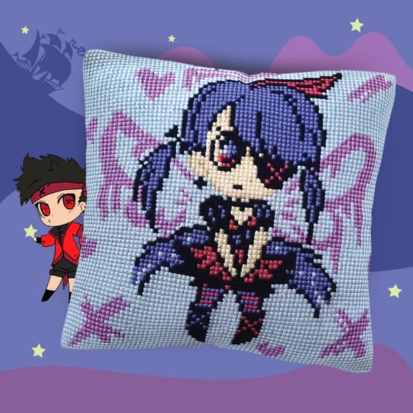 Broderikit Pude Collection D`Art 5496 - "Mi‑mi‑mi" 40x40cm