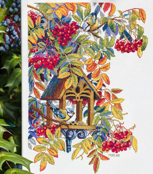 Broderikit Merejka K-151 - "Farverig røn" 27x37 cm