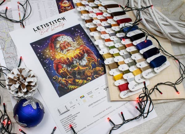 Broderisett LetiStitch L8049 - "Julemirakel" 29x30 cm