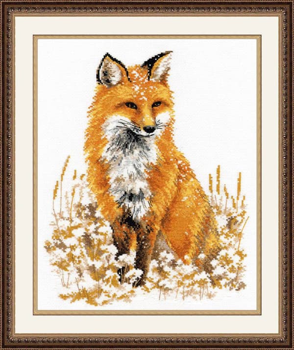 Broderikit Oven "Liten räv" 21x28 cm