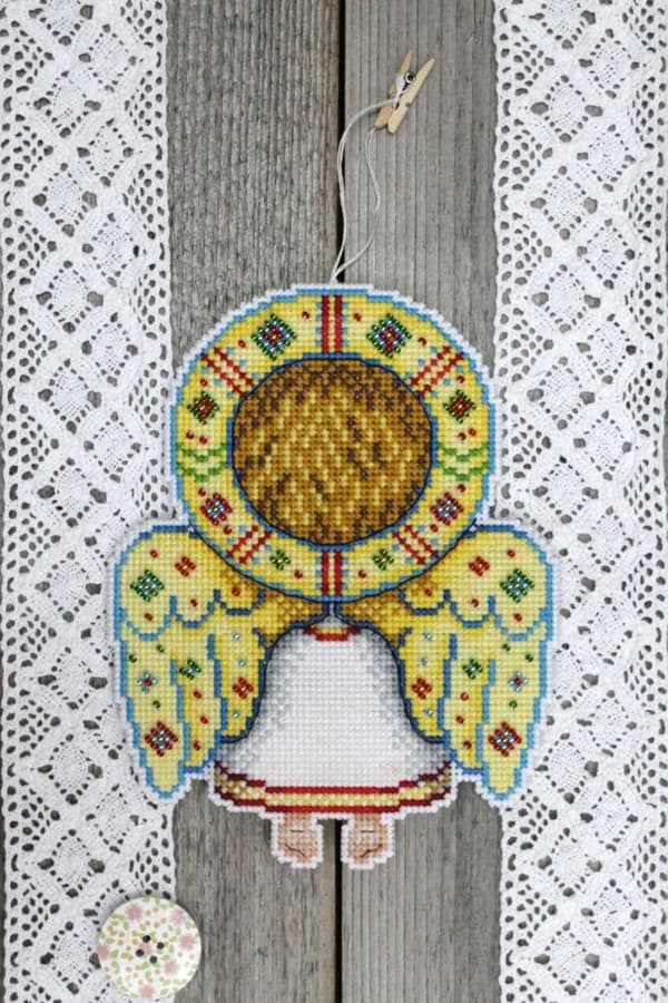 Broderikit plastic canvas MP Studia "Ängel" 13x17 cm