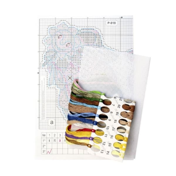 Broderikit Plastik Canvas MP Studia "Barnekugle" 9x12 cm