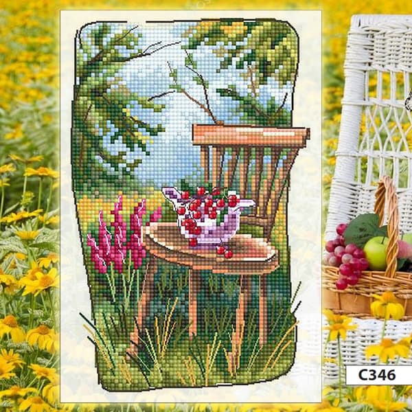 Broderisett RTO "Bestemors gamle hage" 11x17.5 cm