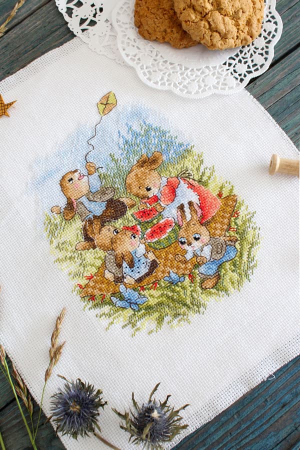 Broderikit MP Studia "Vattenmelon-picknick" 20x16cm