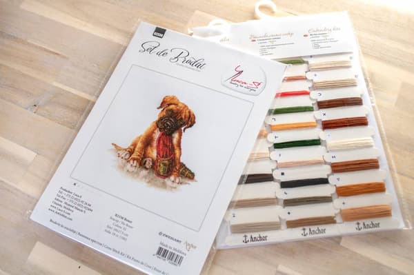 Broderikit Luca-S B2338 - "Boxeren" 18x17,5 cm