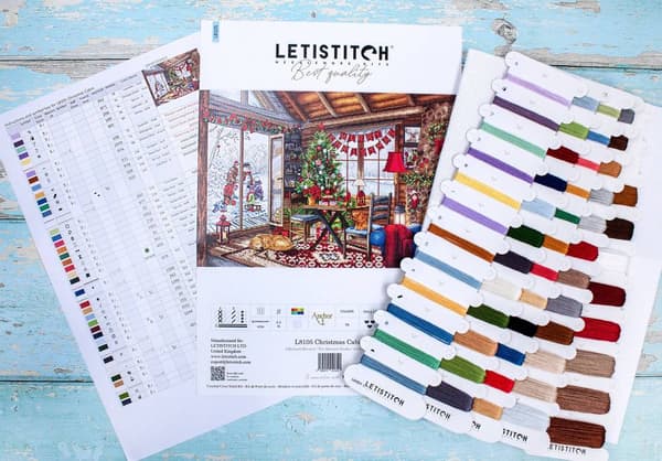 Broderikit LetiStitch L8105 - "Julehus" 43x29 cm