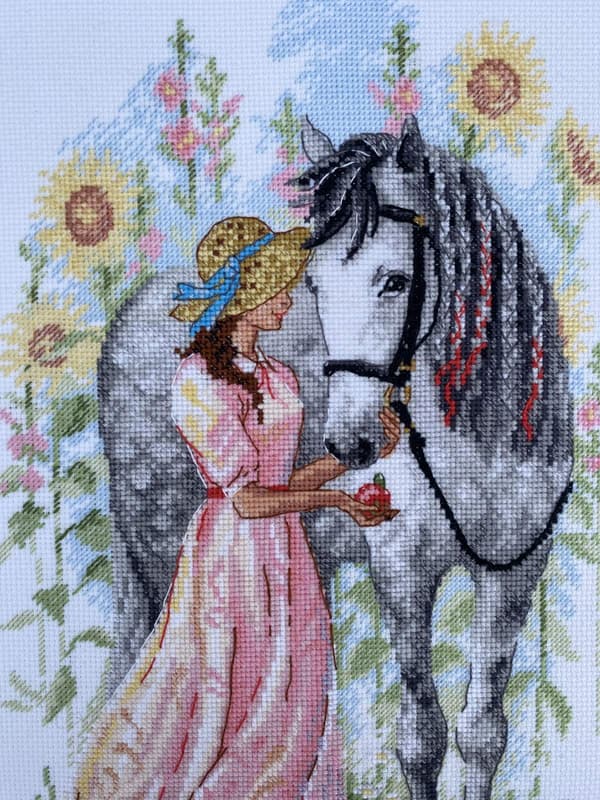 Broderikit Riolis "Hästflicka" 21x30 cm