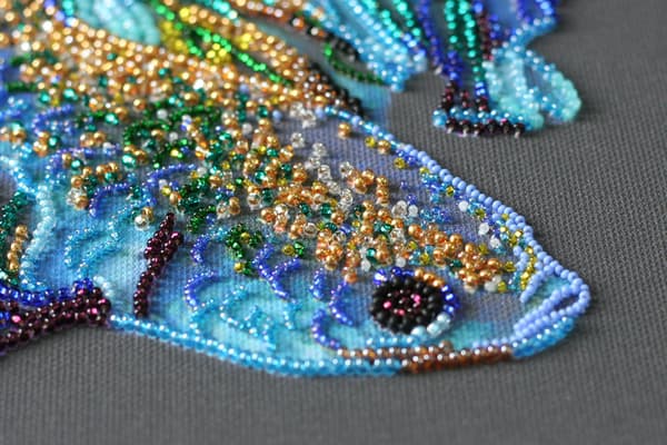 Perlebroderi Abris Art "Blåt guld" 27x39 cm