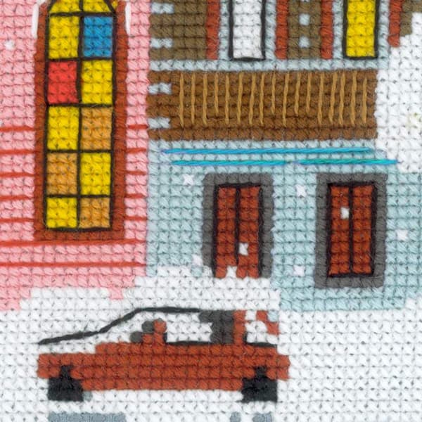 Broderikit Riolis "Julstad" 60x21 cm