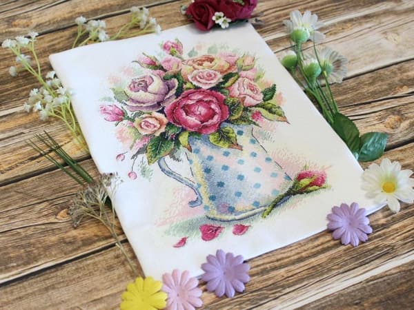 Broderikit MP Studia "Buket med fine roser" 21x29 cm