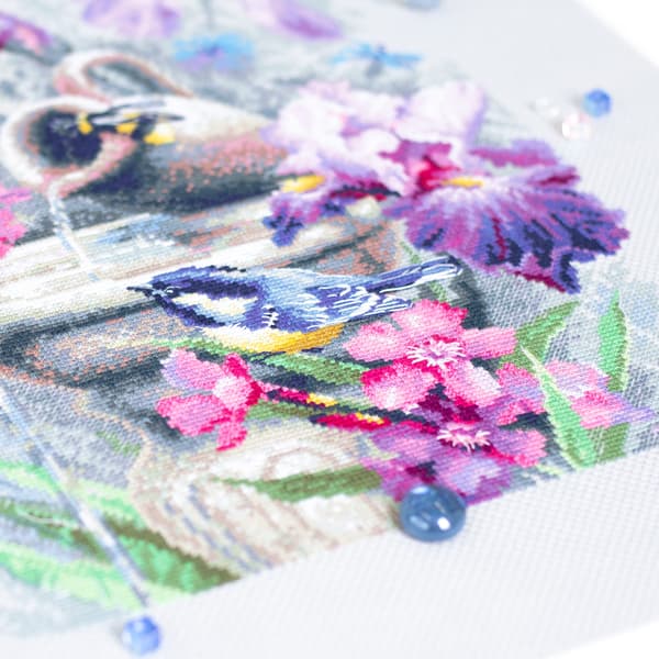 Broderisett Magic Needle "Hagefontene" 28x37 cm