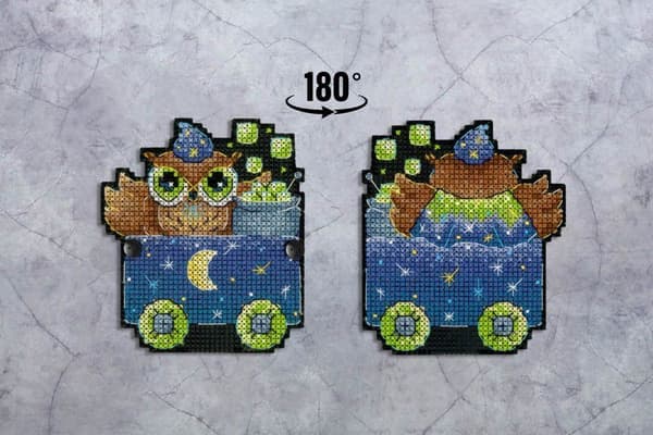 Broderikit plastic canvas MP Studia "Magisk vagn" 9x8cm