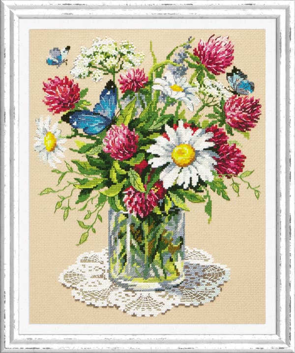 Broderikit Magic Needle "Bukett" 25x31 cm