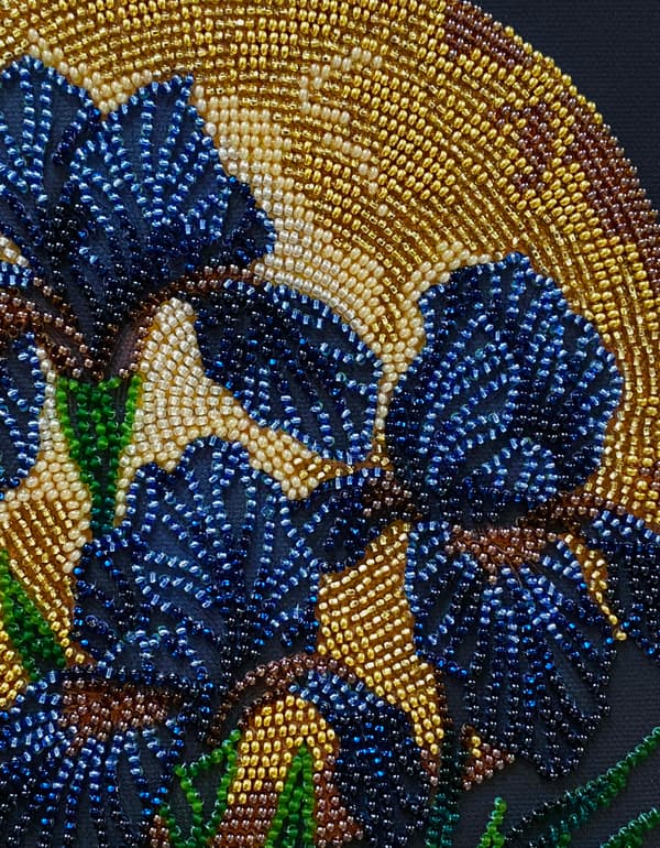 Perlebroderi Abris Art "Dans i gyldent lys" 20x20cm