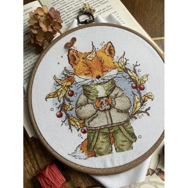 Broderikit Andriana "Efterårskaffe" 15x16,5 cm