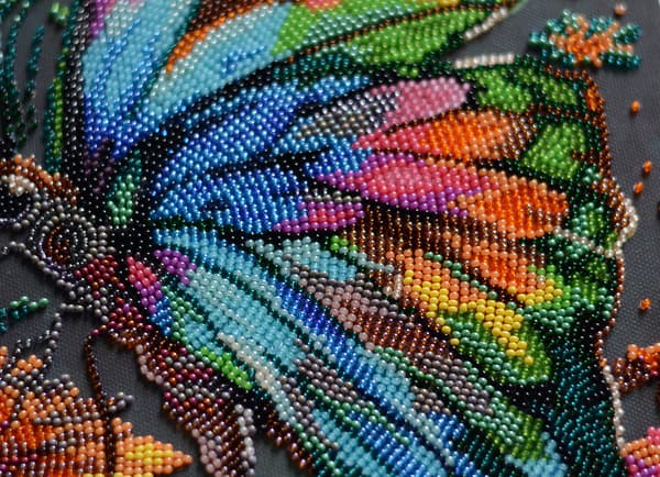 Perlebroderi Abris Art "Sommerens nuancer" 26x39cm