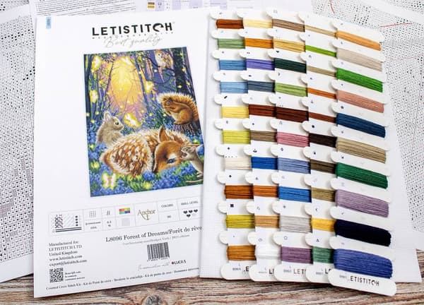 Broderikit LetiStitch L8096 - "Drømmeskov" 21x30cm/21x30cm