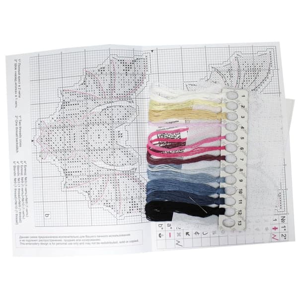Broderisett MP Studia "Flygende dame" 12x9 cm
