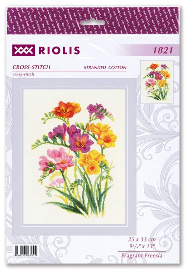 Broderikit Riolis "Duftende freesia" 25x33 cm