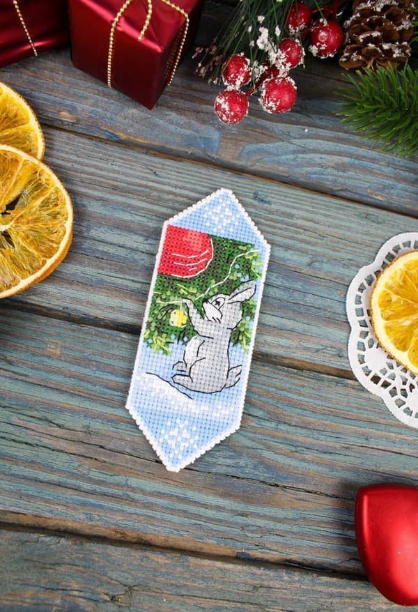 Broderikit plastic canvas MP Studia "Julgodis Nr. 6" 13x5cm