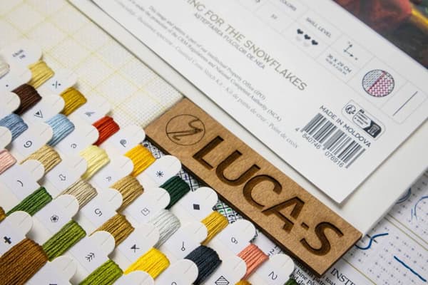 Broderikit Luca-S BU5076 - "Venter På Snefnug" 36x29 cm