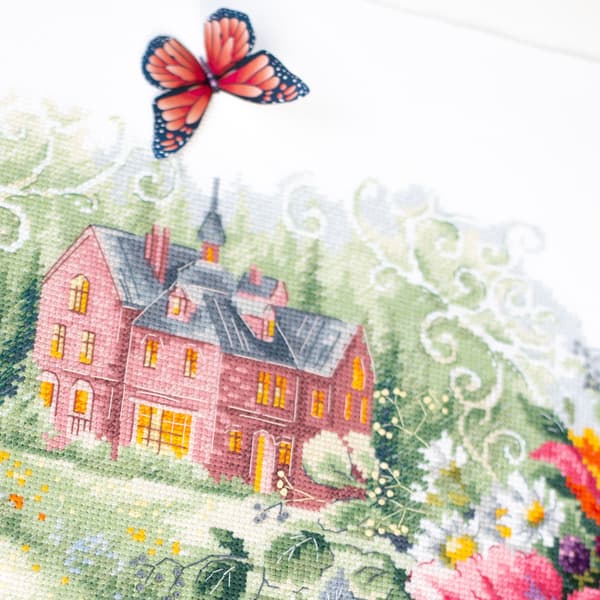 Broderikit Magic Needle "Den gamle herregården" 38x27 cm