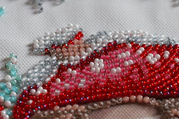Broderikit med perler Abris Art "Vintermagi" 15x15 cm