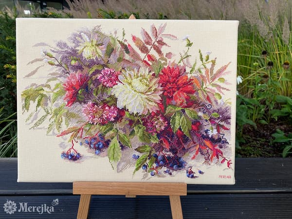 Broderikit Merejka K-218 - "Efterårshemmeligheder" 30x40 cm