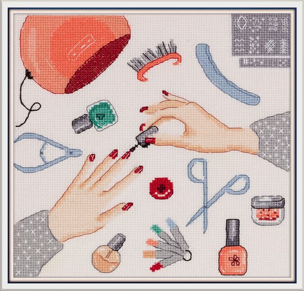 Broderisett Panna "Manikyr" 20x20 cm