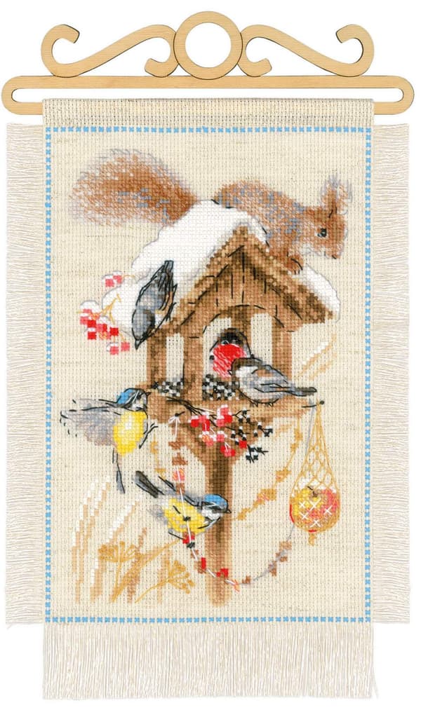 Broderikit Riolis "Stugträdgård. Vinter" 20x30 cm