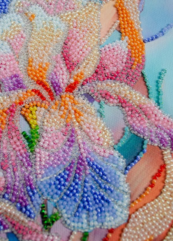 Perlebroderi Abris Art "Blomstrende inspiration" 24x31,5 cm