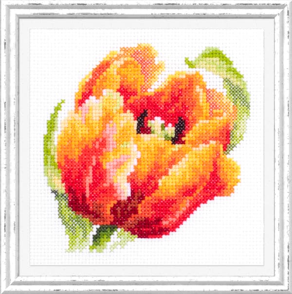 Ristipistopakkaus Magic Needle "Punainen tulppaani" 11x11 cm