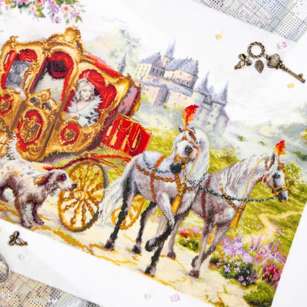 Broderikit Magic Needle "Hemlig rendezvous" 47x27 cm