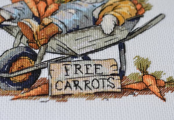 Broderisett Abris Art "Gratis gulrøtter" 20x18cm