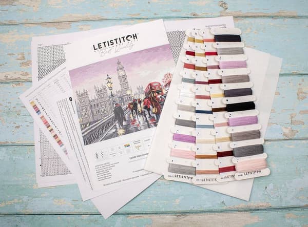 Broderikit LetiStitch L8040 - "Westminster Bridge" 32x23 cm