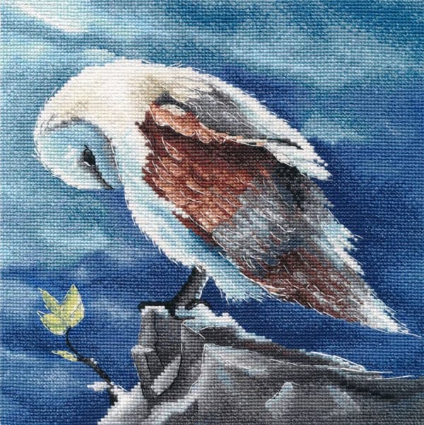 Broderikit Oven "Uggla" 20x20 cm