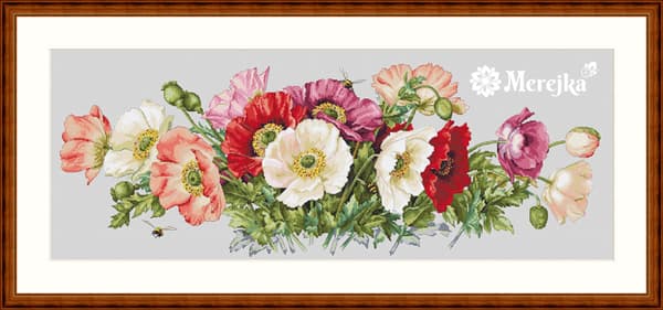 Broderikit Merejka K-33B - "Vallmo" 80x30 cm
