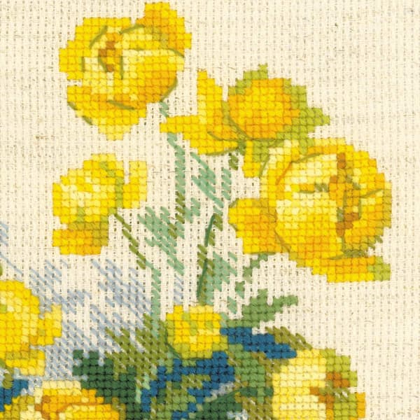 Broderikit Riolis "Klobeblomsten" 20x20 cm