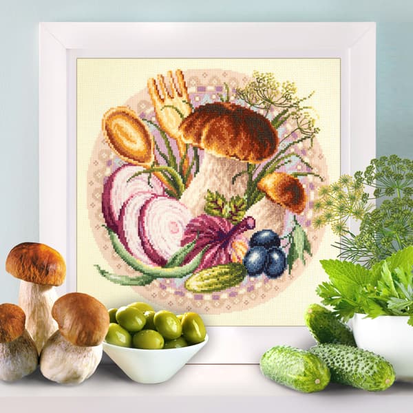 Broderikit Magic Needle "Favoritsnacks" 27x27 cm