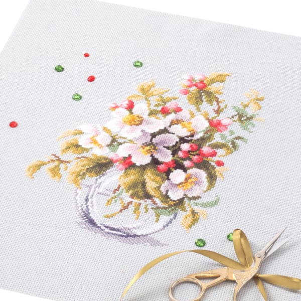 Broderikit Magic Needle "Blommande äppelträd" 18x23 cm