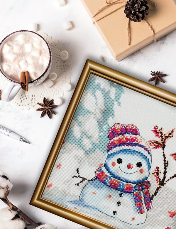 Broderikit Aine "Klumpet vinter" 20x20 cm