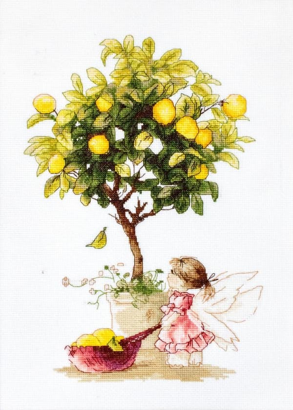 Broderikit Luca-S B1111 - "Citroner" 20x29 cm