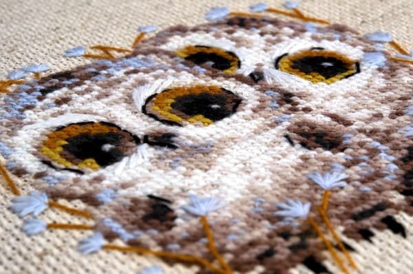 Broderisett Riolis "Små ugler" 13x13 cm