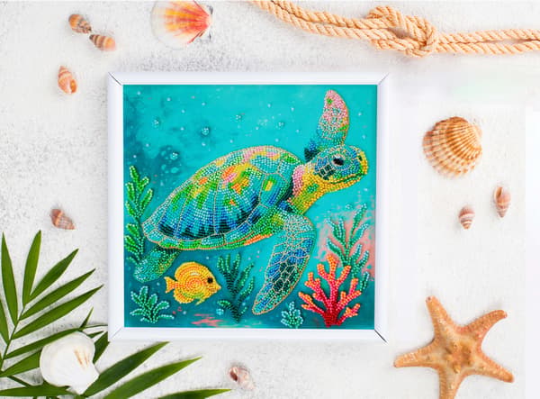 Perlebroderi Abris Art "Havets rejsende" 21x21cm