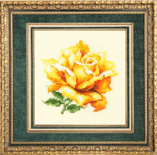 Ristipistopakkaus Magic Needle "Keltainen ruusu" 11x11 cm