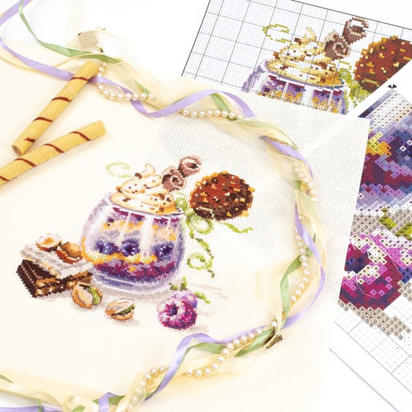 Broderikit Magic Needle "Chokladdessert" 17x17 cm