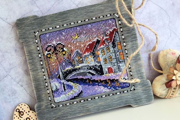 Broderikit MP Studia "Vinterby" 10x11 cm